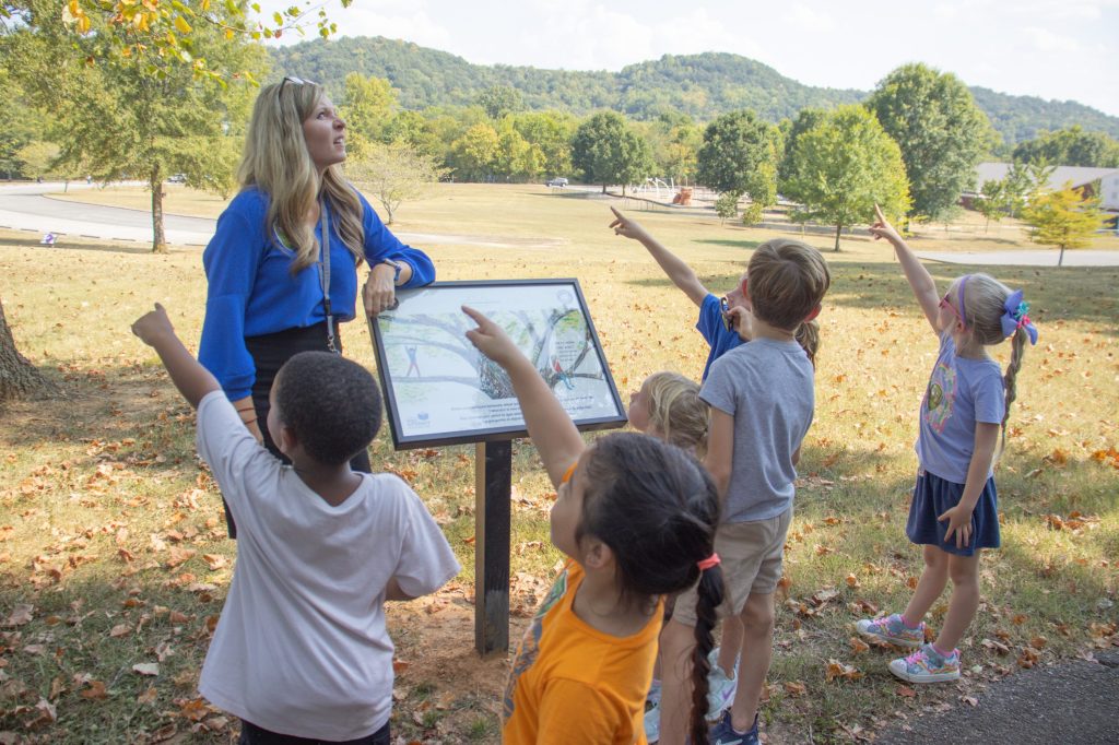 A group on the Storybook Trail